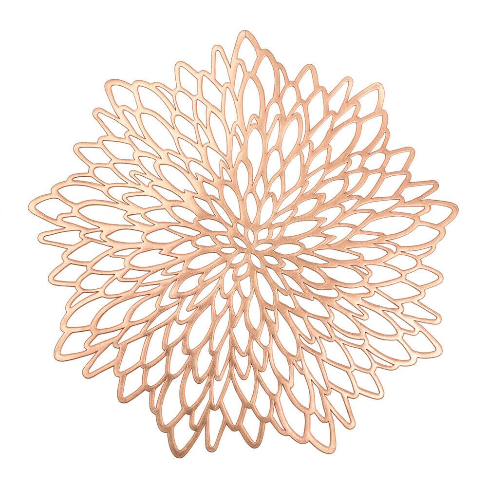 1 sølv guld dækkeserviet vaskbar vinyl spisebord til bryllup bord dækkeserviet oplader: Rose guld