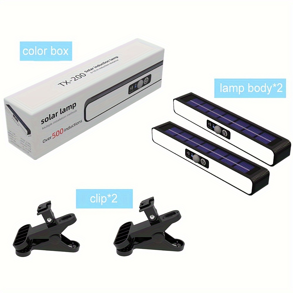 1/2 stuks clip-on bewegingssensorlampen op zonne-energie voor buiten, waterdicht, schuttingverlichting op zonne-energie met 36 led's, draagbare beveiligingslampen op zonne-energie: Lichtgeel