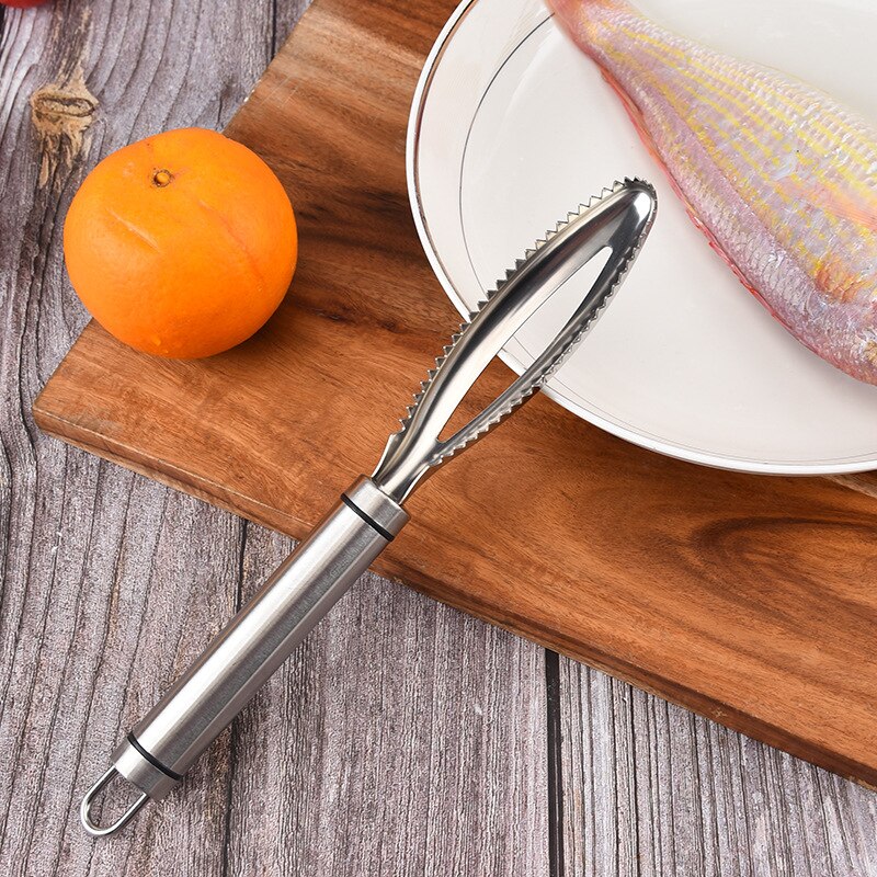 Epasun Vis Scaler Brush Remover Dunschiller Schraper Met Rvs Zaagtand Verwijderen Schubben-Schoonmaken Keuken Tool