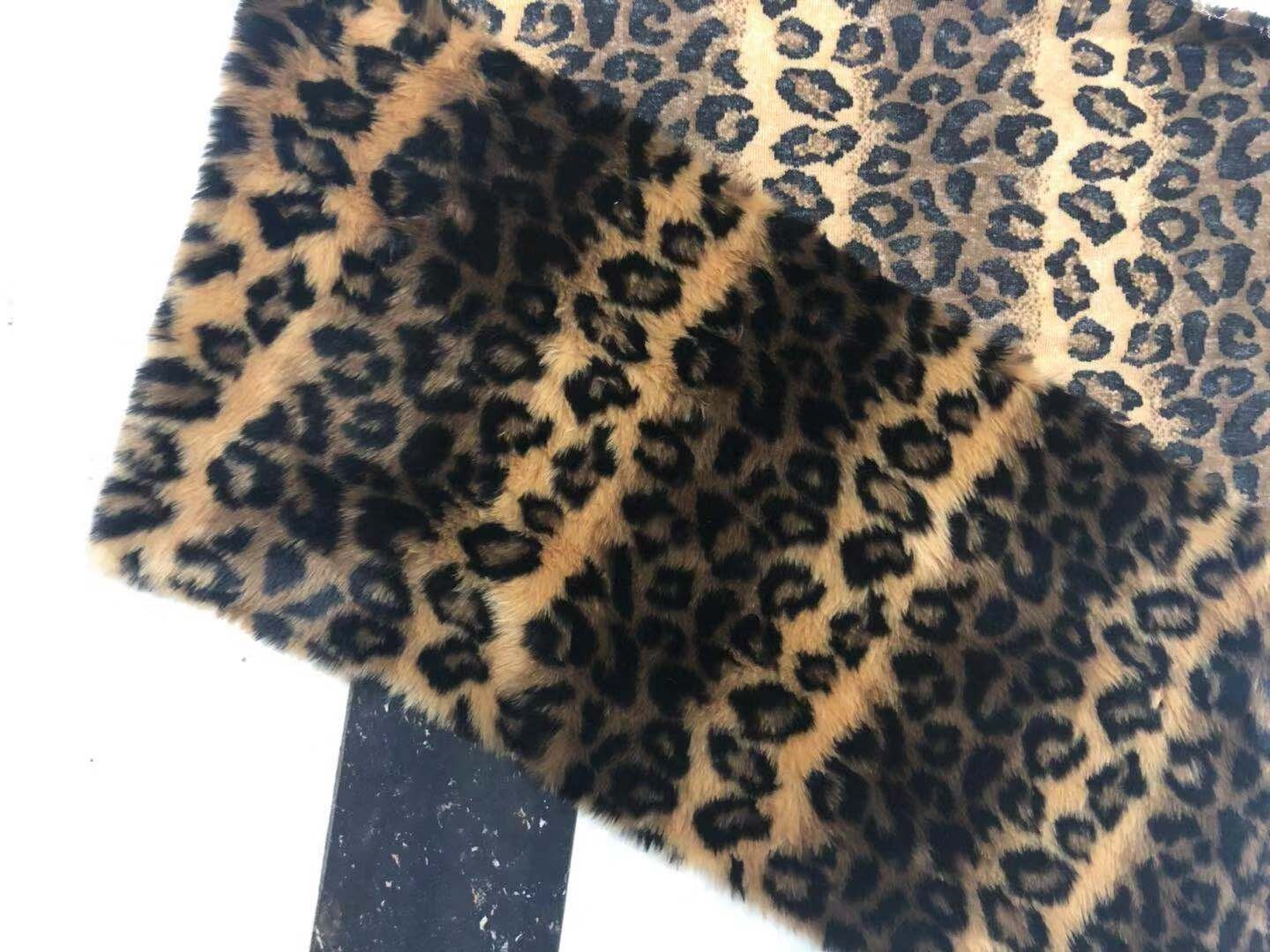 2Cm Luipaard Zebra Print Kunstmatige Pluche Bont Stof Diy Naaien Materialen Imitatie Faux Fur Stof Voor Kledingstuk Speelgoed 50x170cm: leopard print