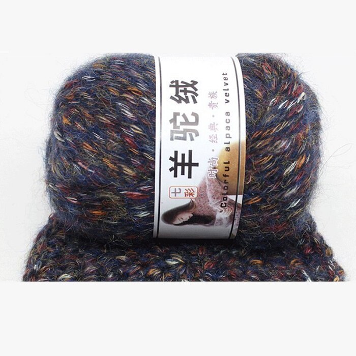 Alpaga de vêtements, couture et fils, pull, écharpe, gants, chapeau, tricot à la main, fils mélangés, 15 couleurs: 6