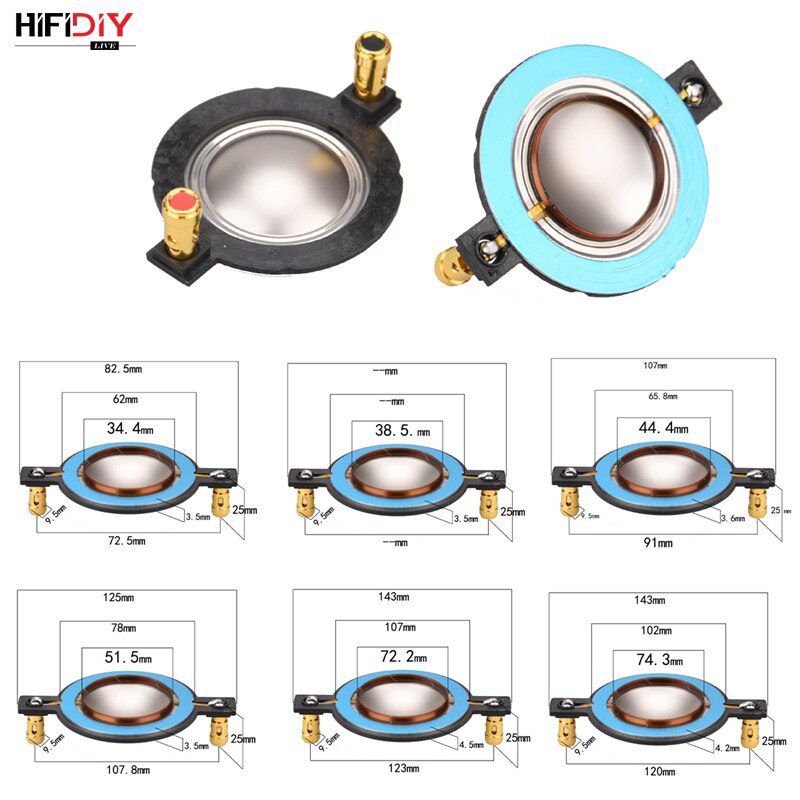 HIFIDIY LIVE 34.5 38 44.5 51.5 72 74 Core Tweeters Voice Coil Membrane Titanium Film Treble Speaker Repair accessories DIY Parts