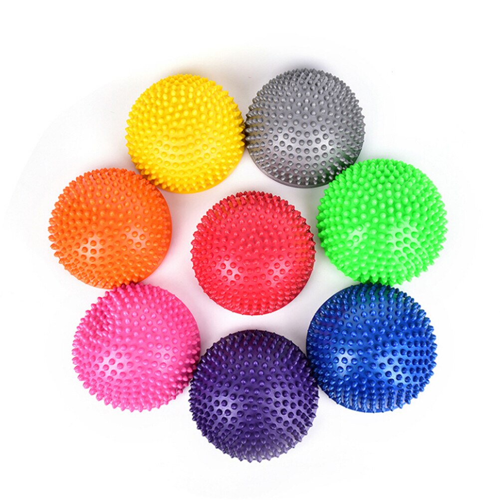 2Stck freundlicher Kindergarten Sensorische Integration Gleichgewicht Ausbildung Spielzeug freundlicher Hemisphäbetreffend Kompatibel treten Stein Durian Massage Ball: Default Title