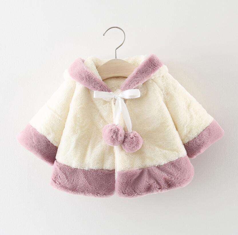 Baby mädchen warme Jacke Winter Baby schal freundlicher kleidung Baby mädchen Vlies Party oberbekleidung für 0-2 t Baby mädchen Karikatur Mantel