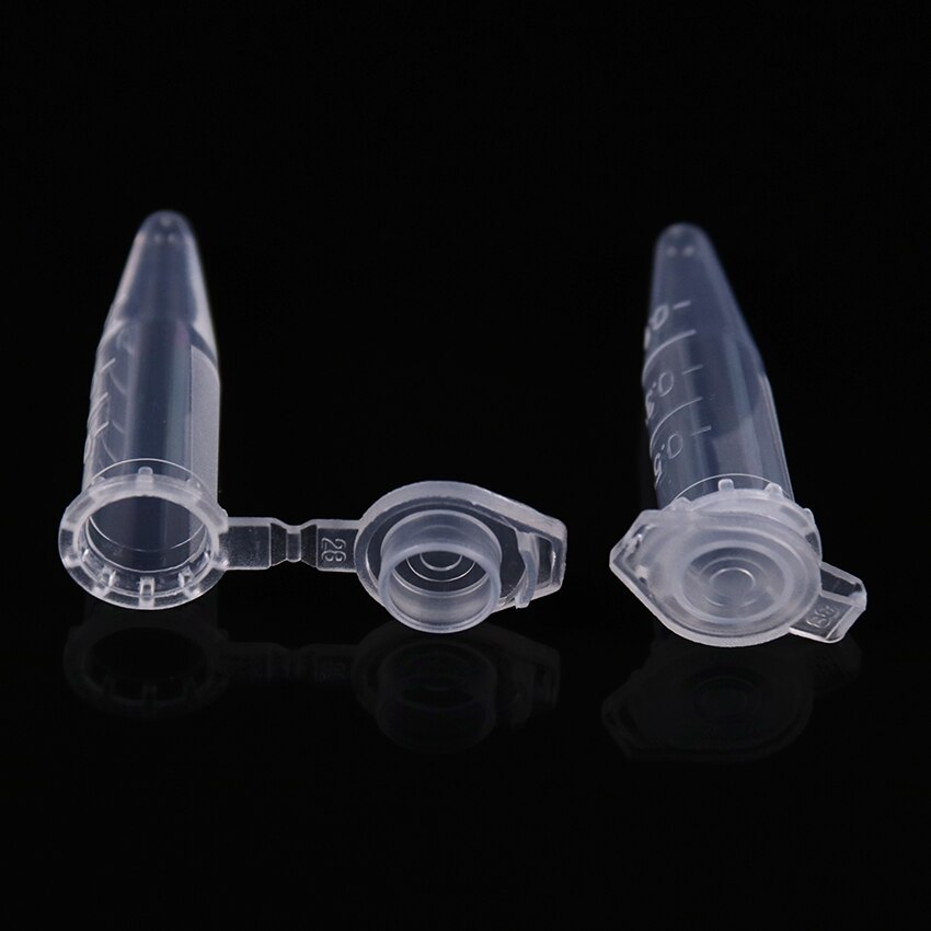 500PCS , 0.5ml Lab Mini Plastic Test Tube Centrifuge Vial With Scale Snap Cap Clear Centrifuge Tubes Laboratory Supplies