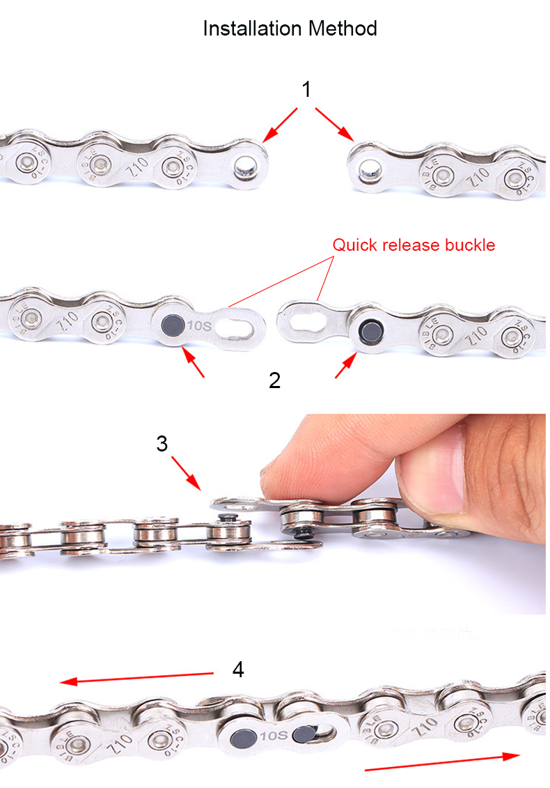 Bike Bicycle Chain 6 7 8 9 10 11 12 Speed Velocidade Electroplated Silver Chain Mountain Road Bike MTB Chains Part 116 Links
