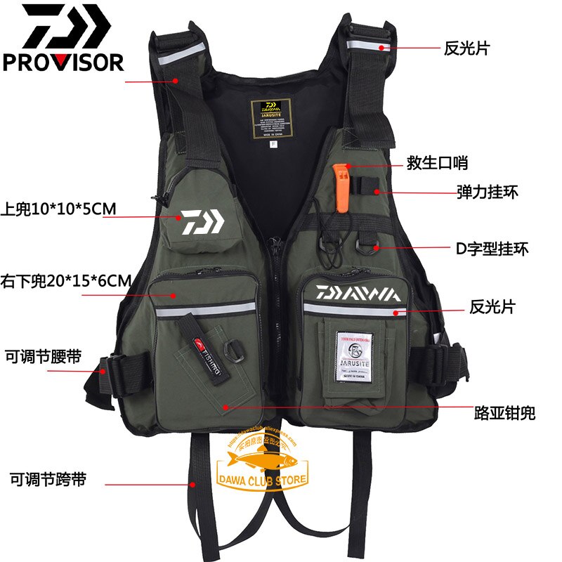 leben jacke angeln anzug erwachsene tragbare große auftrieb faltbare professionelle multifunktionale DAWA leben jacke
