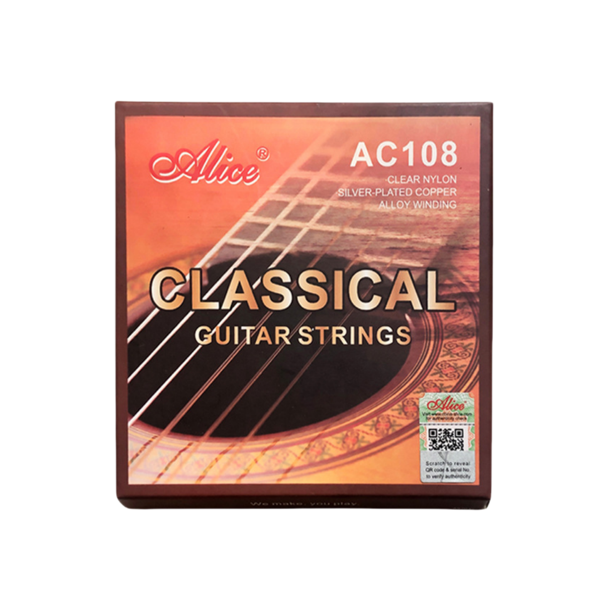 Cuerdas de guitarra clásica Alice 6 unids/set cuerdas de fibra de nailon para guitarra instrumentos musicales clásicos piezas de guitarra A106/107C-N: Morado