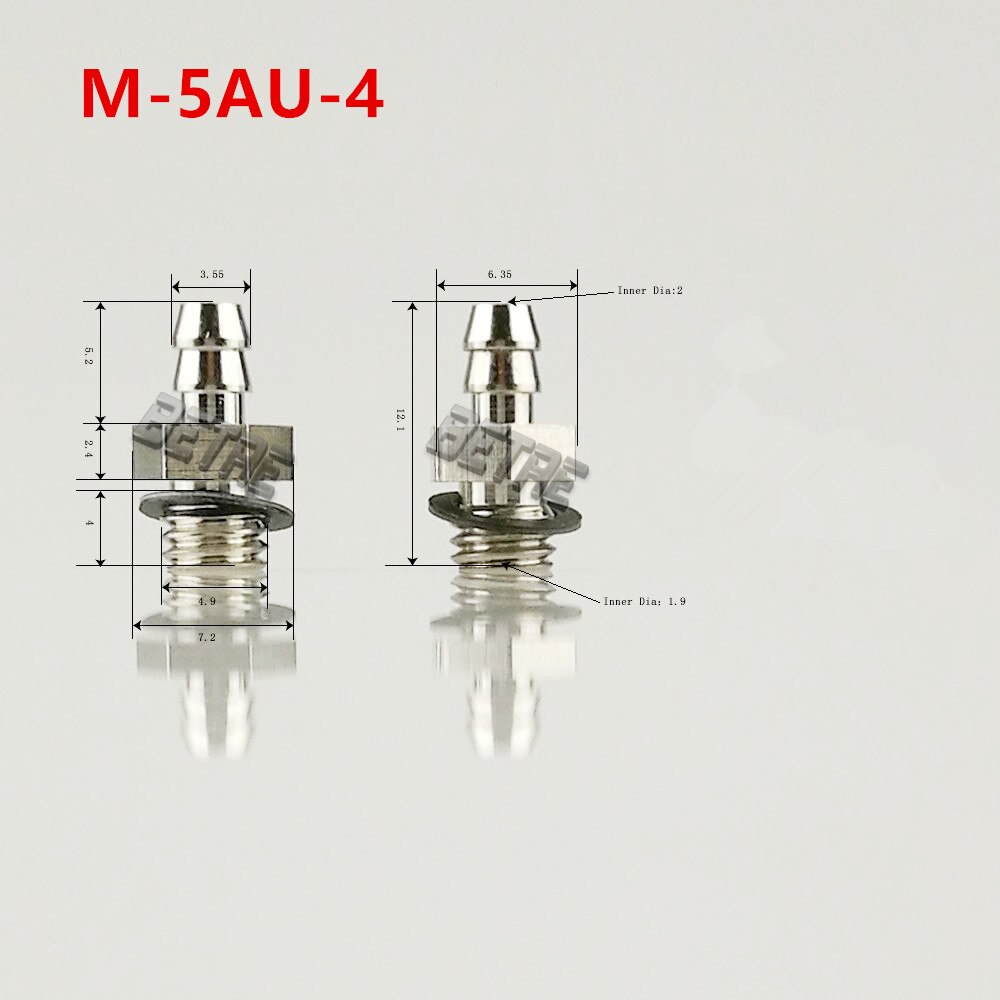 10 stk. 5.5mm/3.5mm luft-pneumatisk slange til  m5 mini-modhager til han m -5au-6/ m -5au-4 jernbelægning