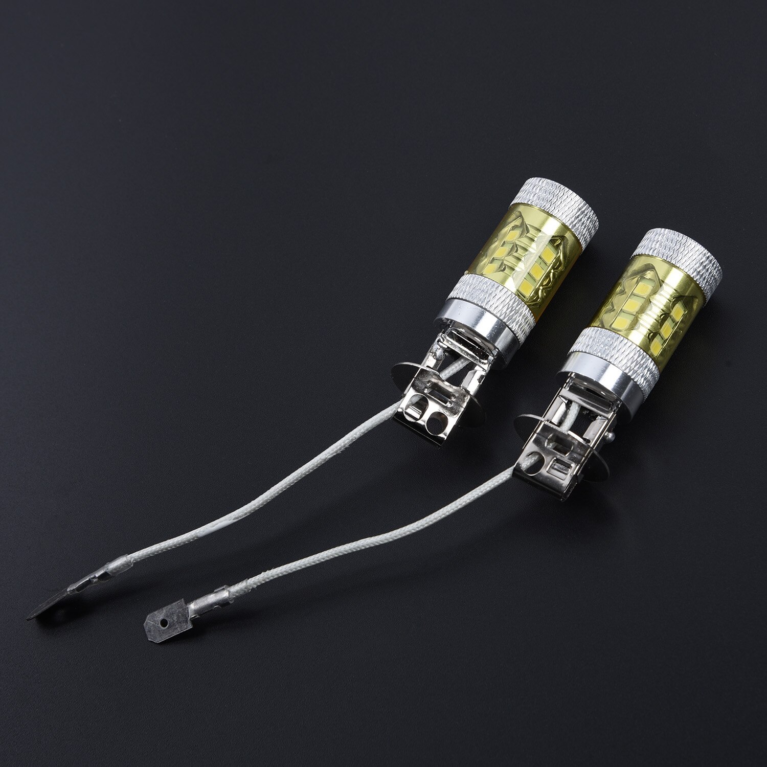High Brightness LED Lights 80W H3 16SMD Bulb Car Low Power Consumption Saving Electricity DC Yellow