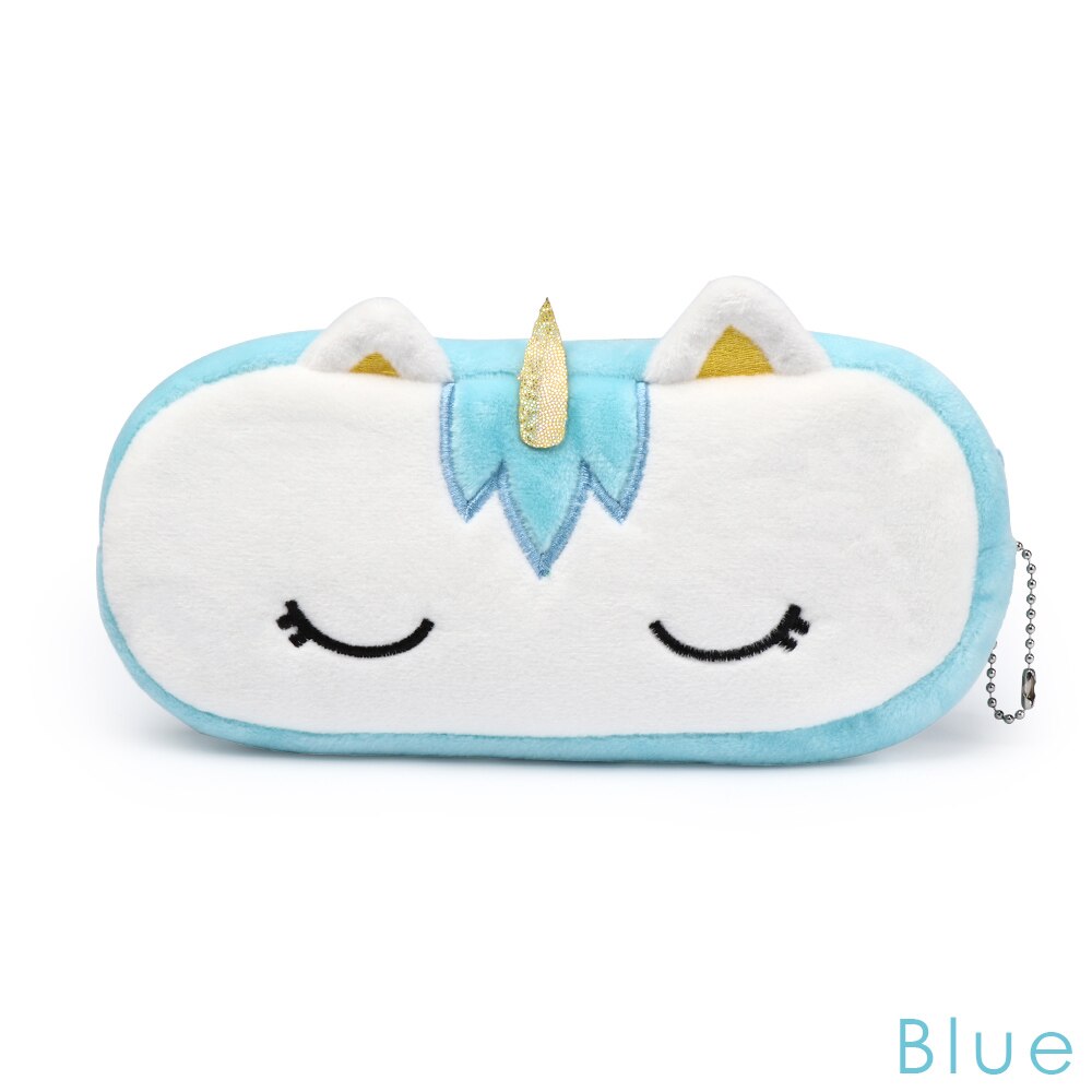 1 Set Cute Boba Milk Tea Pen Case Pencil Holder Stationery Case Stand Up Telescopic Pencil Case Pen Box Stationery Pouch Bag: other blue