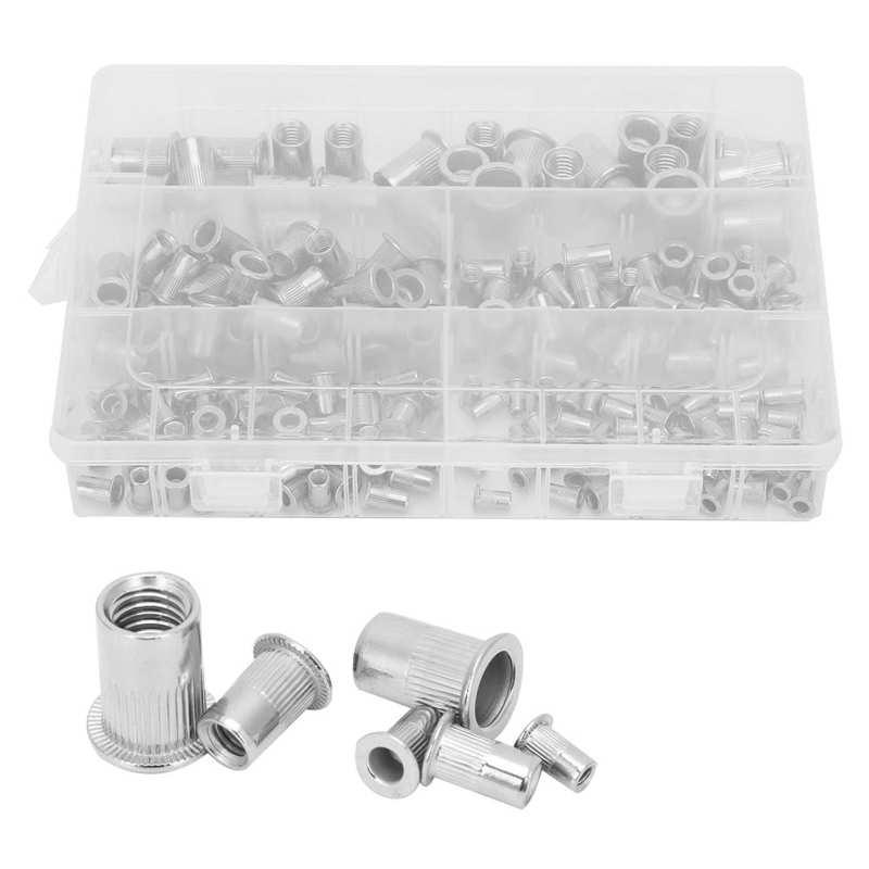 thread repair tool metric threaded inserts Stainless Steel Rivet Nut Set Mixed Flat Head Insert Rivet Nut Hardware