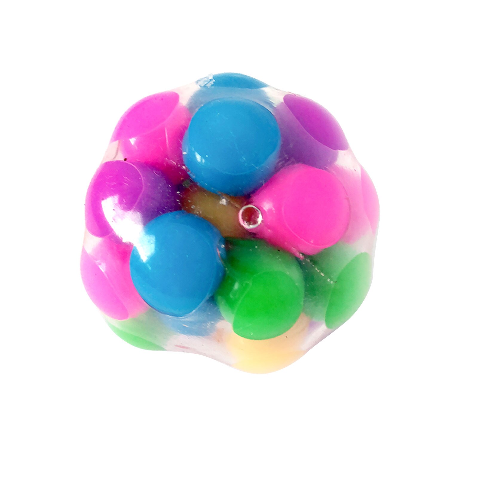 Squeeze Ball Toy DNA Colorful Beads Relieve Stress Hand Exercise Tool for Kids / Adults Random Color