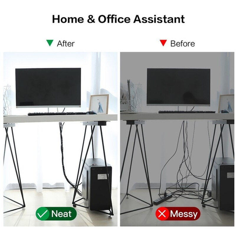 1M 3M 5M Cable Organizer Wire Winder Holder Earphone Mouse Cord Clip Protector USB Cable Management Wiring Harness