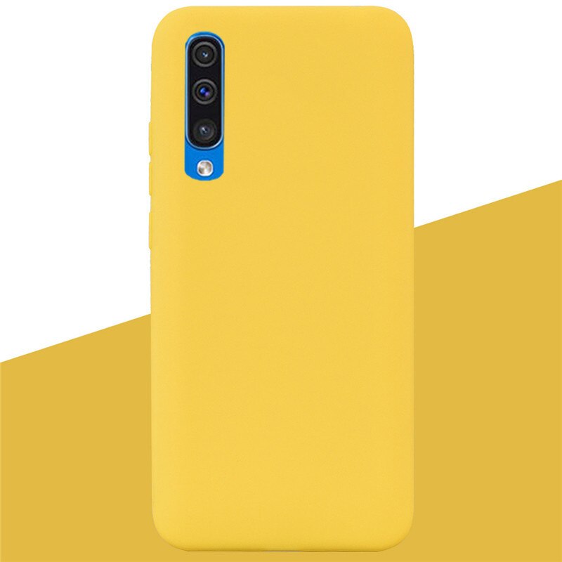 Für Samsung Galaxy A50 Fall Silikon Transparent Zurück Abdeckung Telefon Fall Für Samsung A50 A505 A505F SM-A505F EINE 50 Weichen TPU Fall: 6 Yellow