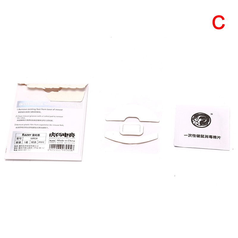 General Enhanced Ice Edition Mouse Skates Feet For Razer Viper/Viper Ultimate/Viper Mini White Glides: C