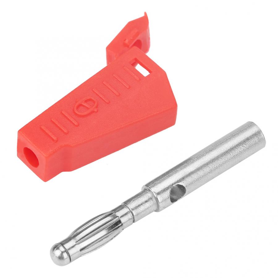 10 stk bananstik 4mm forniklet højttaler bananstik stik testsonde binding