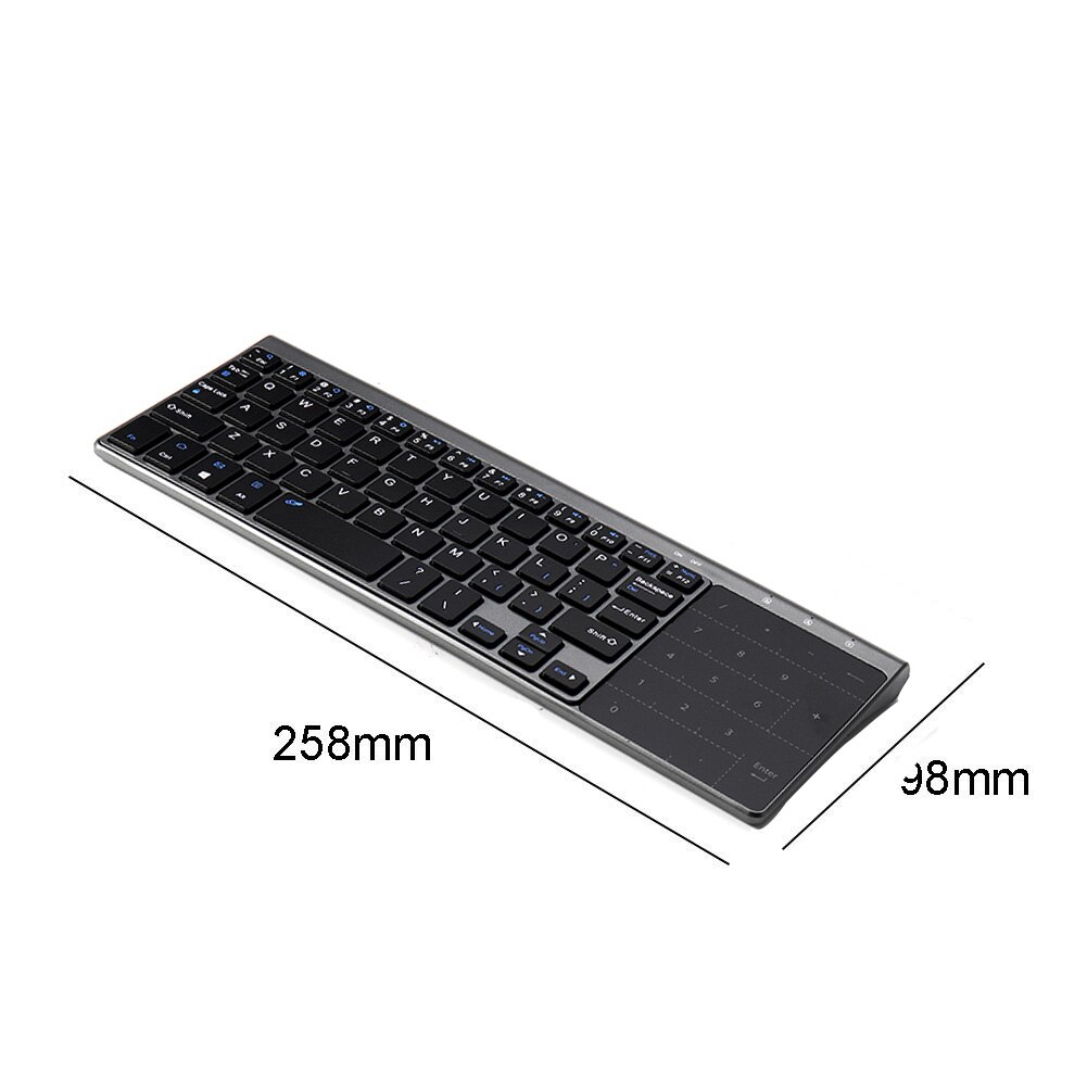 Mince 2.4GHz USB sans fil Mini clavier avec numéro pavé tactile numérique clavier pour Android windows tablette, bureau, ordinateur portable, PC