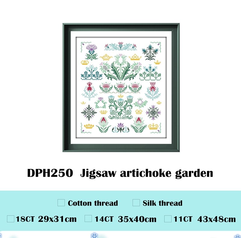 Kit de broderie de fil de coton pour débutants, trèfle de scie sauteuse, point de croix de jardin, dessin animé, 18ct, 14ct, 11ct, tissu blanc, bricolage: YELLOW / Cotton thread / 18ct unprint canvas