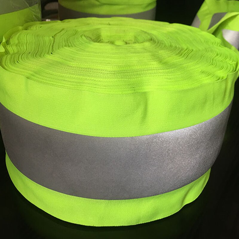 5m x 10cm Reflective Fabric Strip for Safety Clothes Sewing Warning Tape Reflective Cloth Material for Bags Hats Accessories