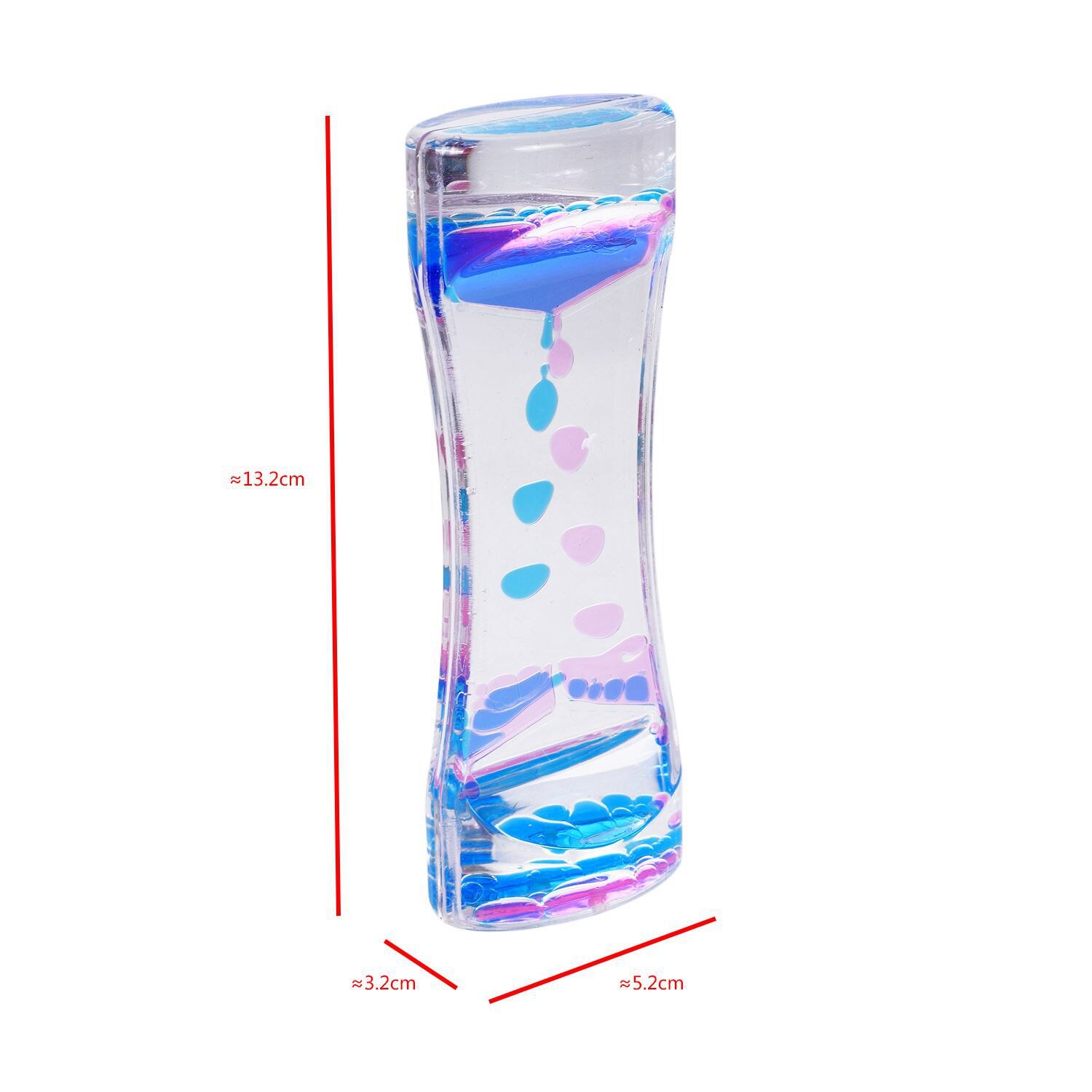 Liquid Timer Bubble Motion Timer for Sensory Play Visual Bubble Gravity: Rose red