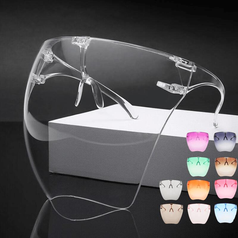 Unisex Colorful Eye Shield Visor Wrap Shield Large Mirror Sun Glasses Half Face Shield Guard Protector Face Mask Anti-spray Mask