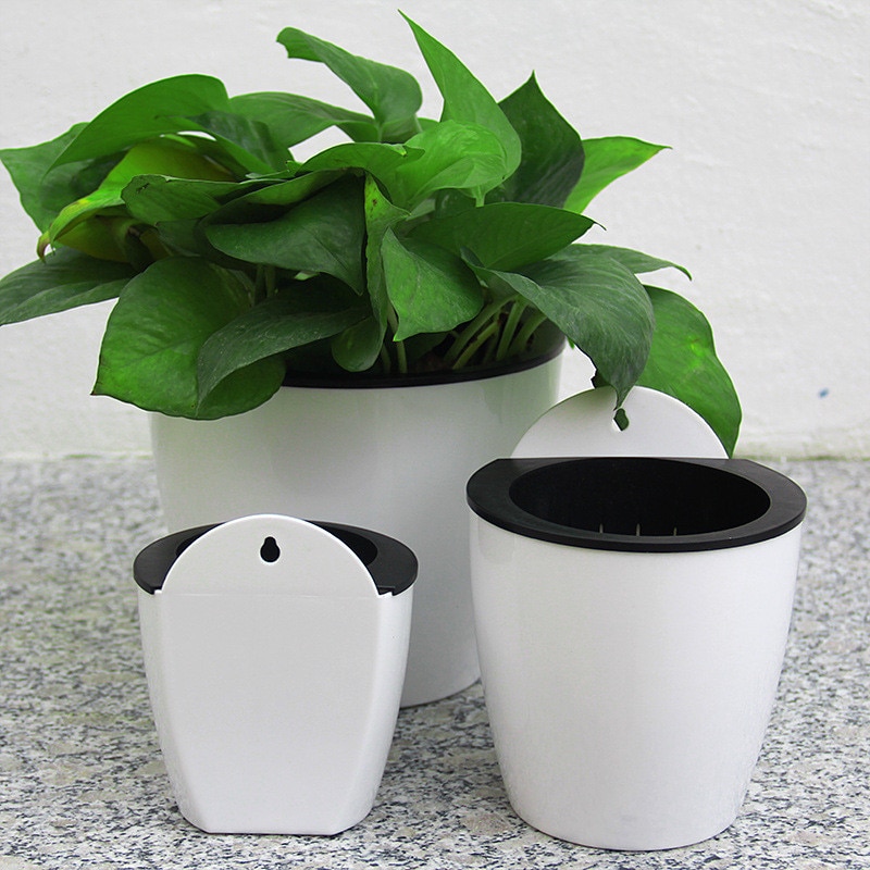 Automatic Water Absorption Lazy Flower Pot Water Culture Wall Hanging Basin