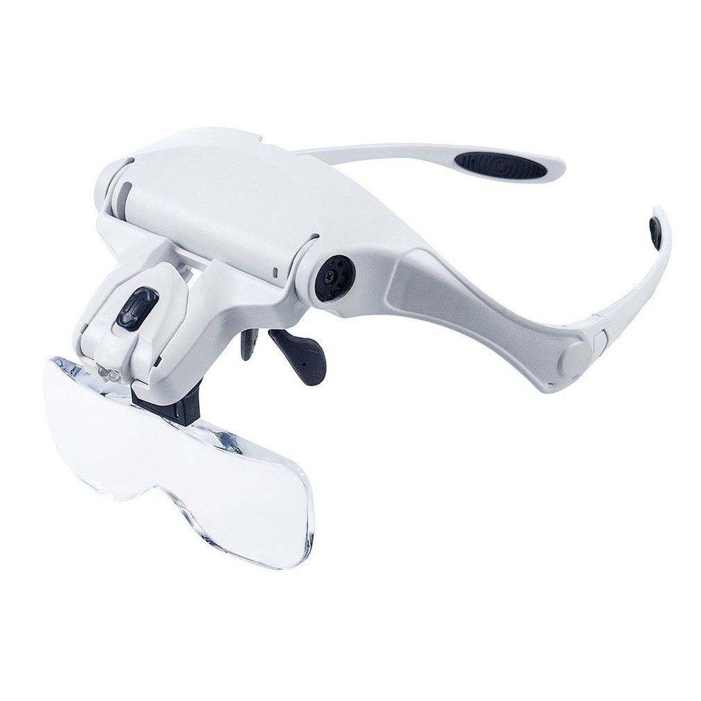 Wimpern Verlängerung 5 Objektiv Einstellbare Stirnband Lupe Lupe w/ LED Licht Lampe Lupen Für Falsche Wimpern