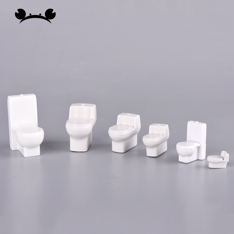 10pcs 1/20 1/25 1/50 Modeling Toilet dollhouse Furniture Simulation Bathroom Model Toy for Doll House Decoration