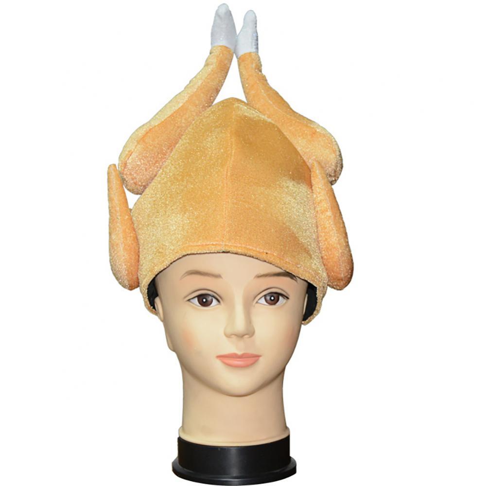 Adults Funny Roasted Turkey Hat Thanksgiving Day Party Festival Costume Cap