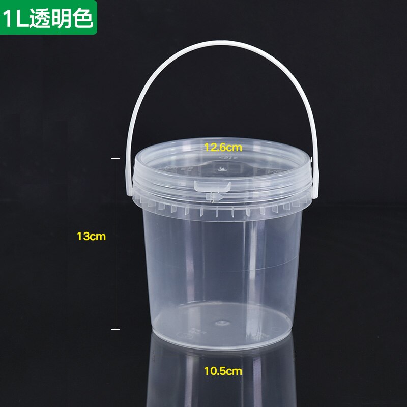 Fortykket plastik suppe spand isterning hummer mad opbevaring forseglede dåser vand spand kande 1/2/3/5/8/10l 1pc: 1l c