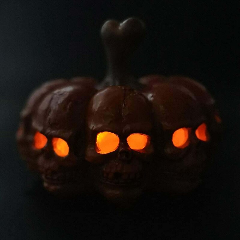 Halloween Skull Head Night Light Halloween Portable Energy Saving Light Electronic Light Home Halloween Decoration