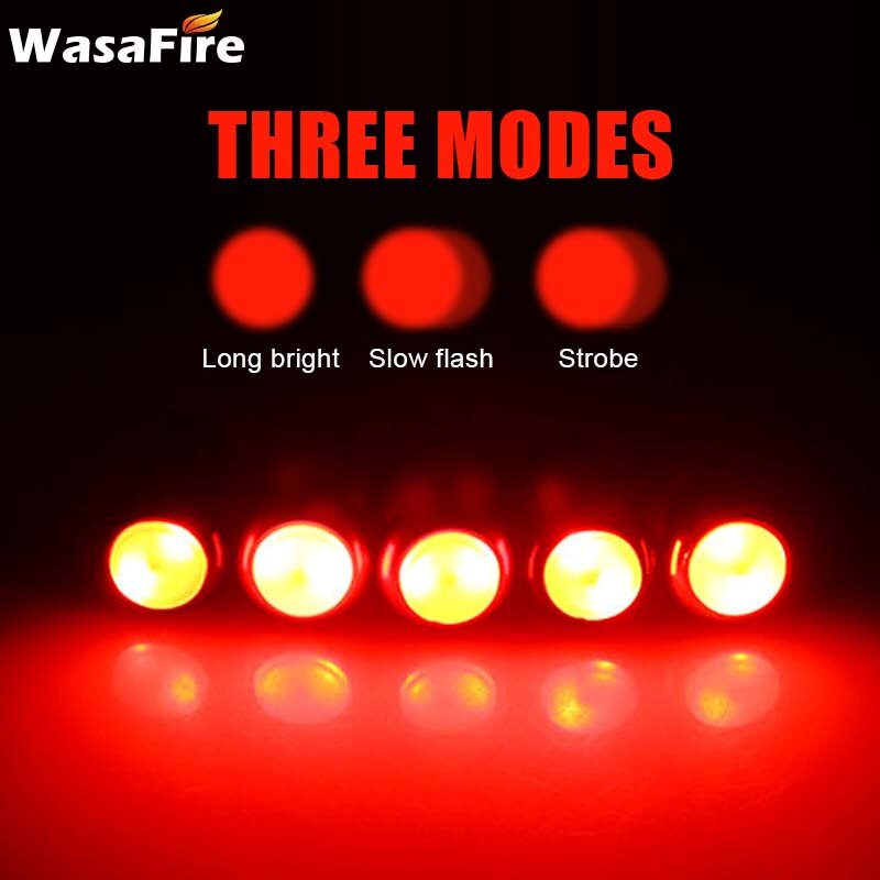 Lámpara de luz LED para manillar de bicicleta, luces de advertencia de aleación de aluminio para ciclismo de montaña o carretera, 1 par