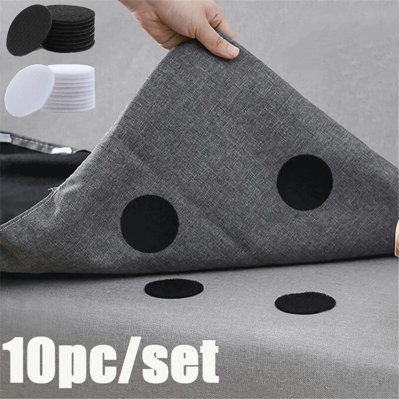 5/10Pairs Dubbelzijdig Antislip Fastener Dots Stickers Zelfklevende Herbruikbare Zelfklevende Vel Sofa Mat tapijt Anti Slip Fix Pads