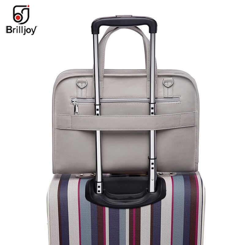 Brilljoy modieuze aktetas 13.3 " 14 " 15.6 " pu leren notebook laptoptas waterdichte dames meisjes computer schoudertas