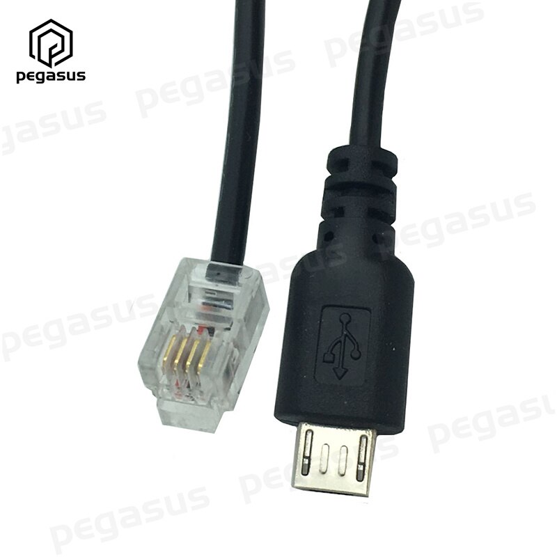 25CM Extension Cable Adapter USB Micro 5Pin to RJ9 4P4C Male Converter Wire