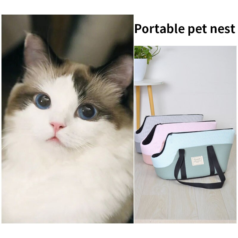 Pochette de transport pour petits chats et chiens, sac à main de voyage en plein air confortable et Simple, sac à la pour animaux de compagnie, sac de transport de marchandises pour chiots