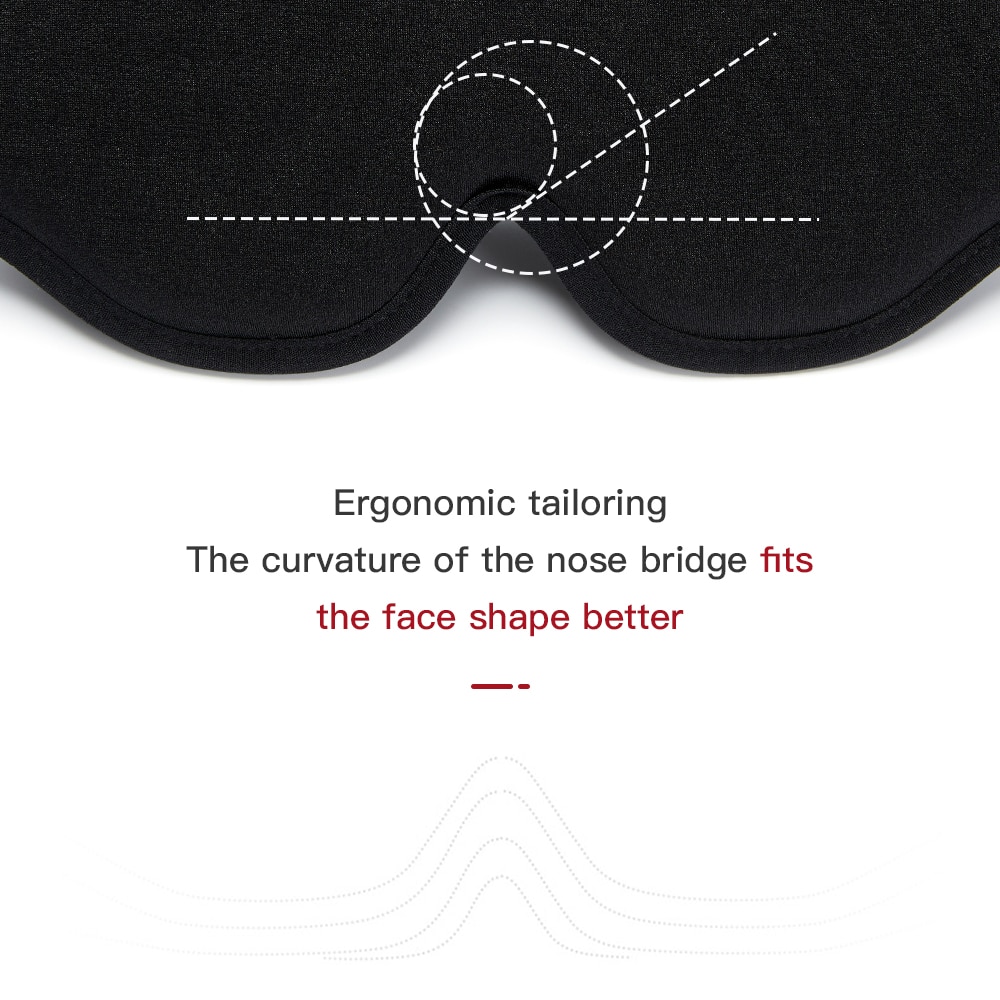 100% bloqueador luz espacioso 3D ojo máscara de sueño parches máscara de venda en los ojos para dormir cara máscara de dormir ayuda para dormir antifaz