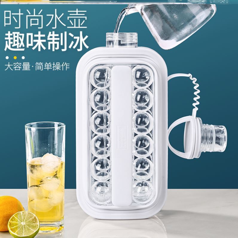 Ice Ball Maker 2 In 1 Draagbare Ice Fles Cubic Container Ice Cube Ronde Tray Mold Diy Iattice Ketel bar Keuken Tool
