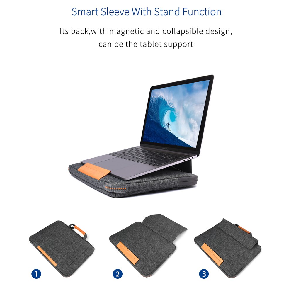 11/15 Inch Pro Laptop Schoudertas Cover Case Mannen Canvas Tassen Business Minimalisme Tote Voor Computer Notebook Pc