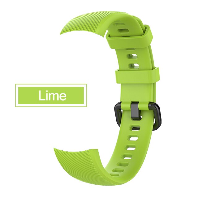 Correa de silicona para Huawei Honor Band 4 5 pulsera deportiva inteligente dos tonos porosa correa de reemplazo transpirable para Honor Band 3 4 Band5: Lime