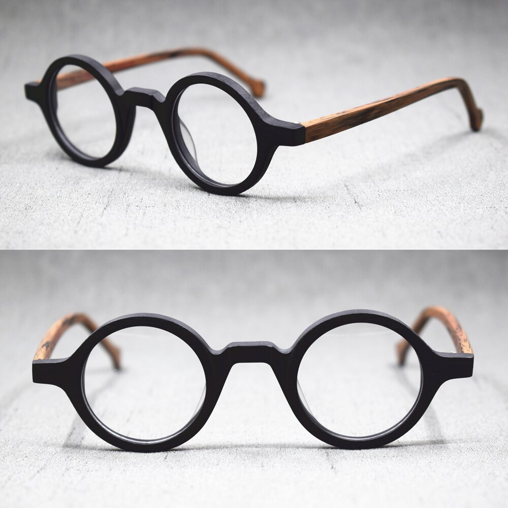 Small Vintage Round Hand Made Eyeglass Frames Full Rim Acetate Retro Glasses Eyewear Rx able