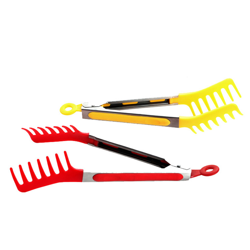Pinzas creativas para Fideos, utensilios de cocina con mango de acero inoxidable, pinzas para alimento, Pasta, espagueti, accesorios para el hogar