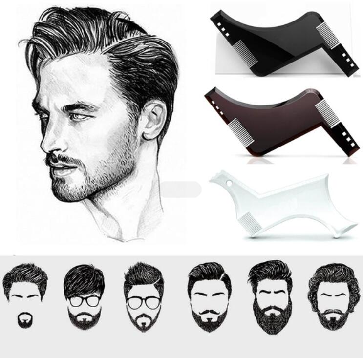 Plantilla de barba para hombre, herramienta de estilismo, peine para moldear la barba de doble cara, herramienta de belleza, afeitado, maquinilla de afeitar, herramienta para hombre