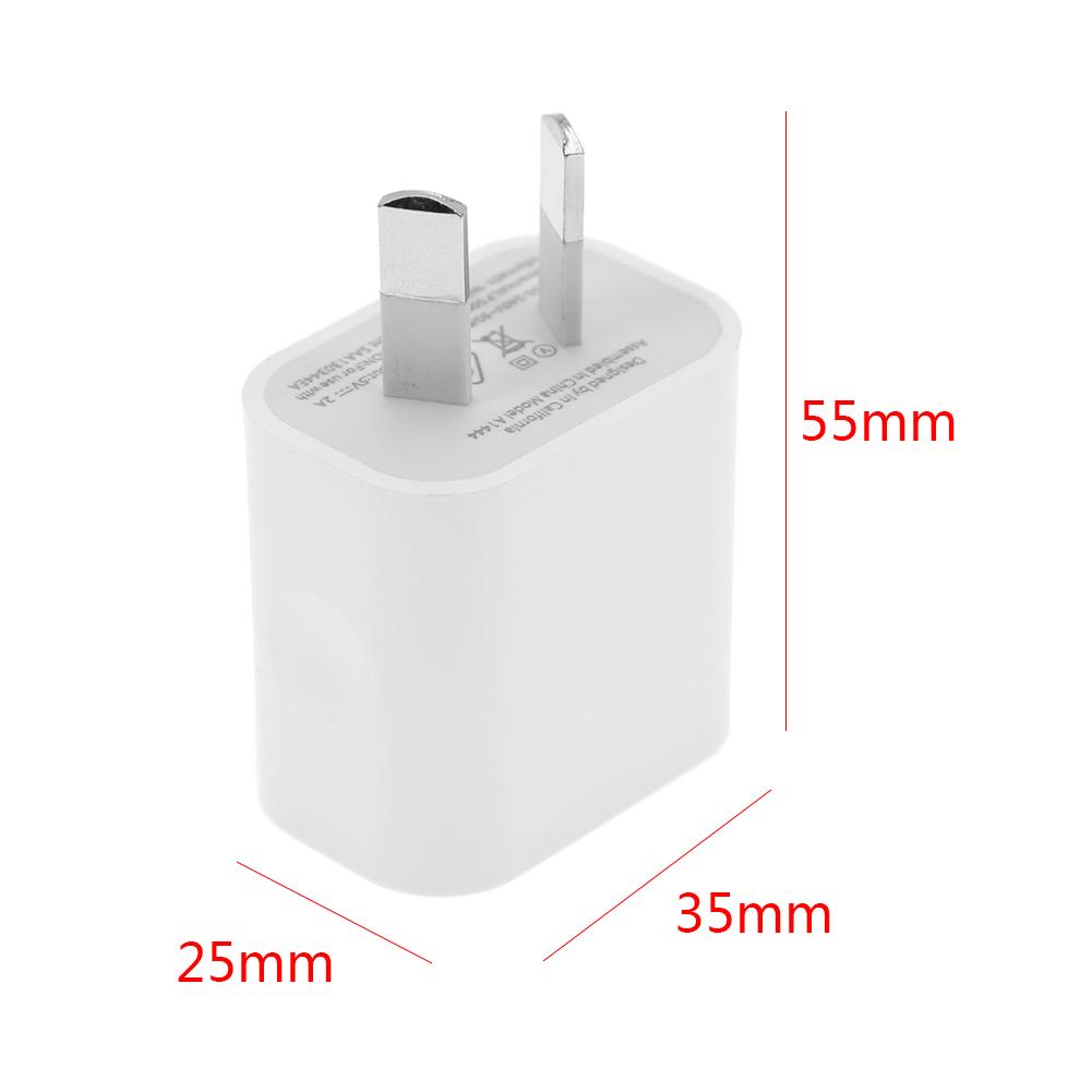 Ladekabel mit 2 usb- und au-steckern, tragbar 2a 5v doppelport-ladegerät, universeller usb-netzadapter der sechsten generation, usb-au-stecker