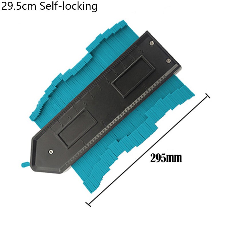 12/14/25/50cm multifunktionelle konturmåler flisebelægning laminatfliser kantformende træ måle lineal fliser laminat fliser værktøj: 30cm selvlåsende