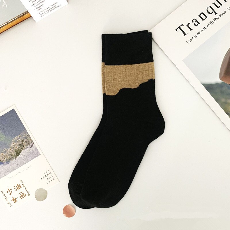 Harajuku Kawaii Noir Blanc Mignon Chaussettes Femmes Laitiers Zèbre Motif Doux Respirant Coton Longues Chaussettes Hauteur de Cheville Chaussettes Décontractées