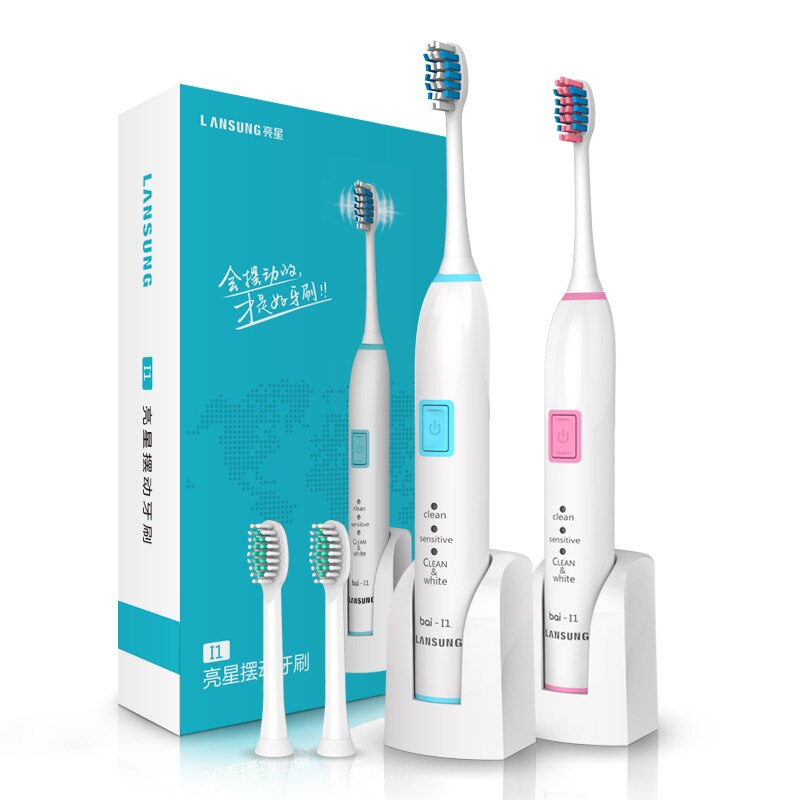 Lansung Elektrische Tandenborstel I1 Oplaadbare Orale Tandenborstel Sonic Magnetische Ophanging Tandenborstels 3 Heads Tandenborstel Elektrische