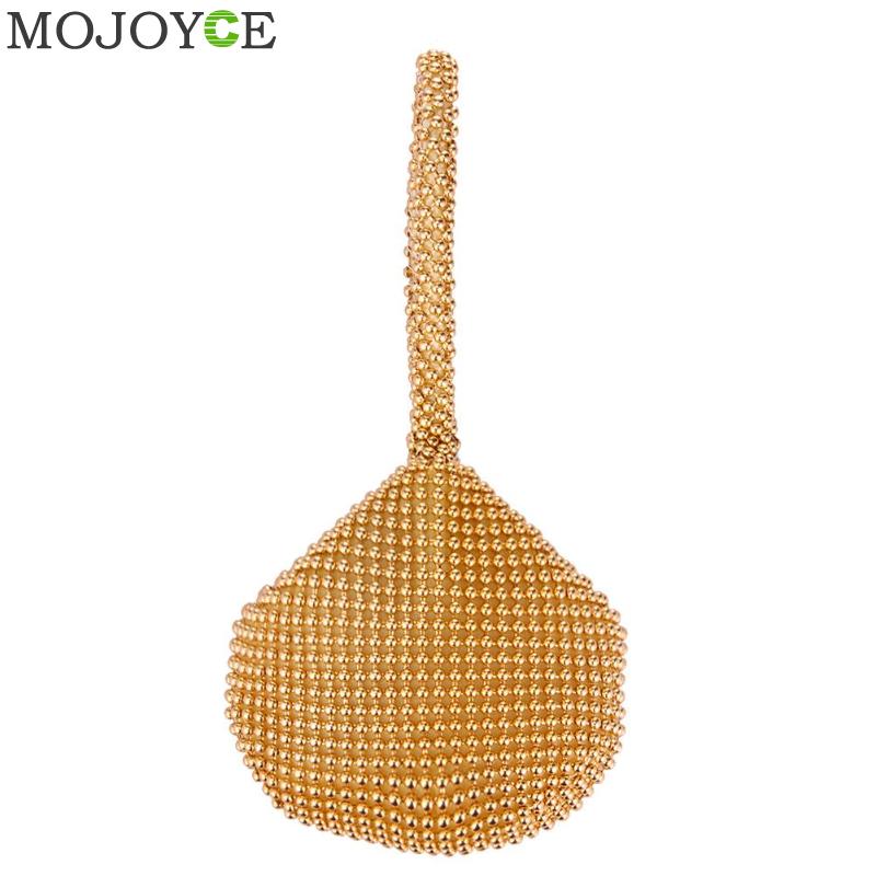 Golden Metal Clutch Bags for Women Ladies Small Day Clutches Pearl Beaded Purse for Dinner Party Metallic Handbags: 01