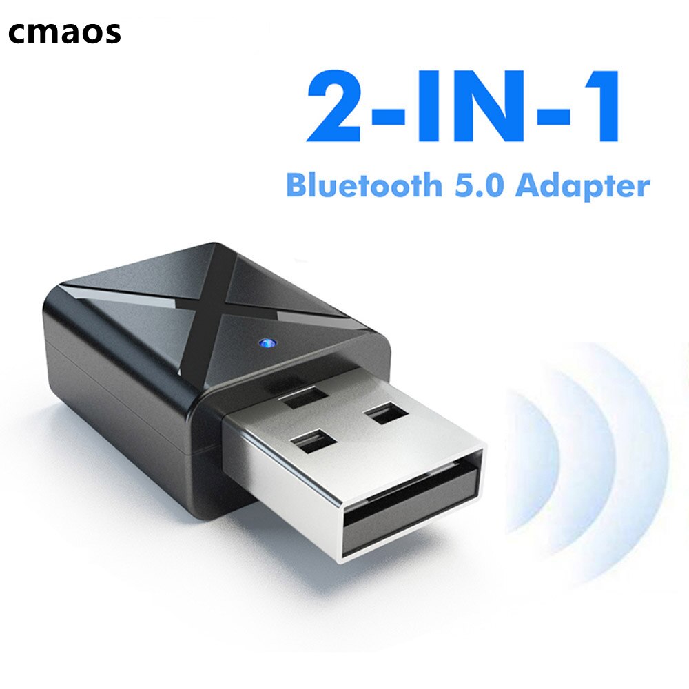 Bluetooth 5.0 Stereo Audio 2in1 Ontvanger Zender Mini Bluetooth Aux Rca Usb 3.5Mm Jack Voor Tv Pc A2 Auto kit Draadloze Adapter